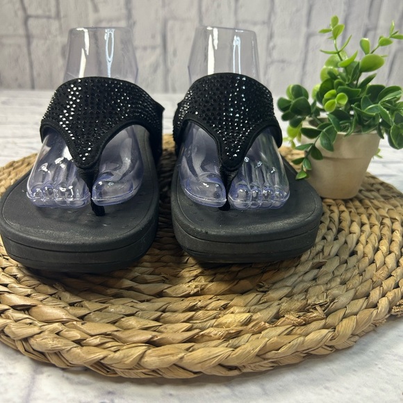 Vionic Black Sparkle Sandals. Size 9. - Picture 3 of 8